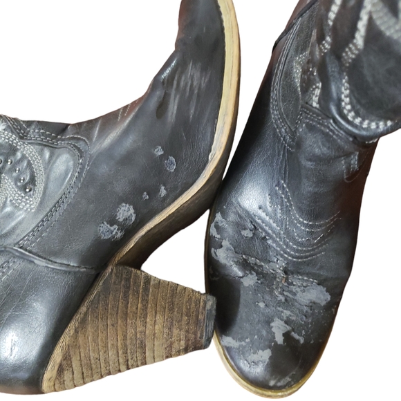 Very Volatile | Denver Cowgirl Boots Black/Grey Women's Size 8.5 - Picture 14 of 15